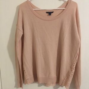 American Eagle lace back sweater